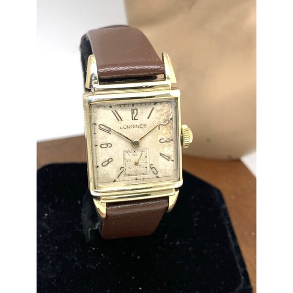 Longines Men's Watch 1940'S Vintage 9L Swiss Manual Wind Rectangular 10k GF Case - Picture 14 of 15
